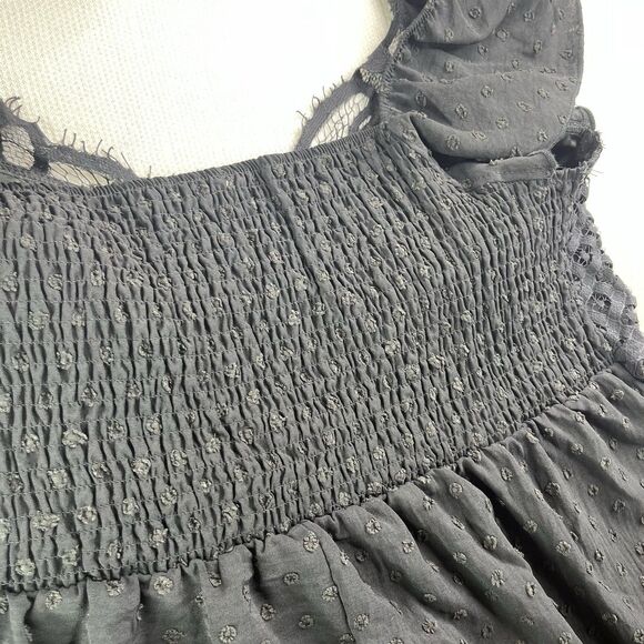 Rue Plus Black Lace Boho Festival Blouse Women’s Plus Size 4X Baby Doll - Picture 6 of 14